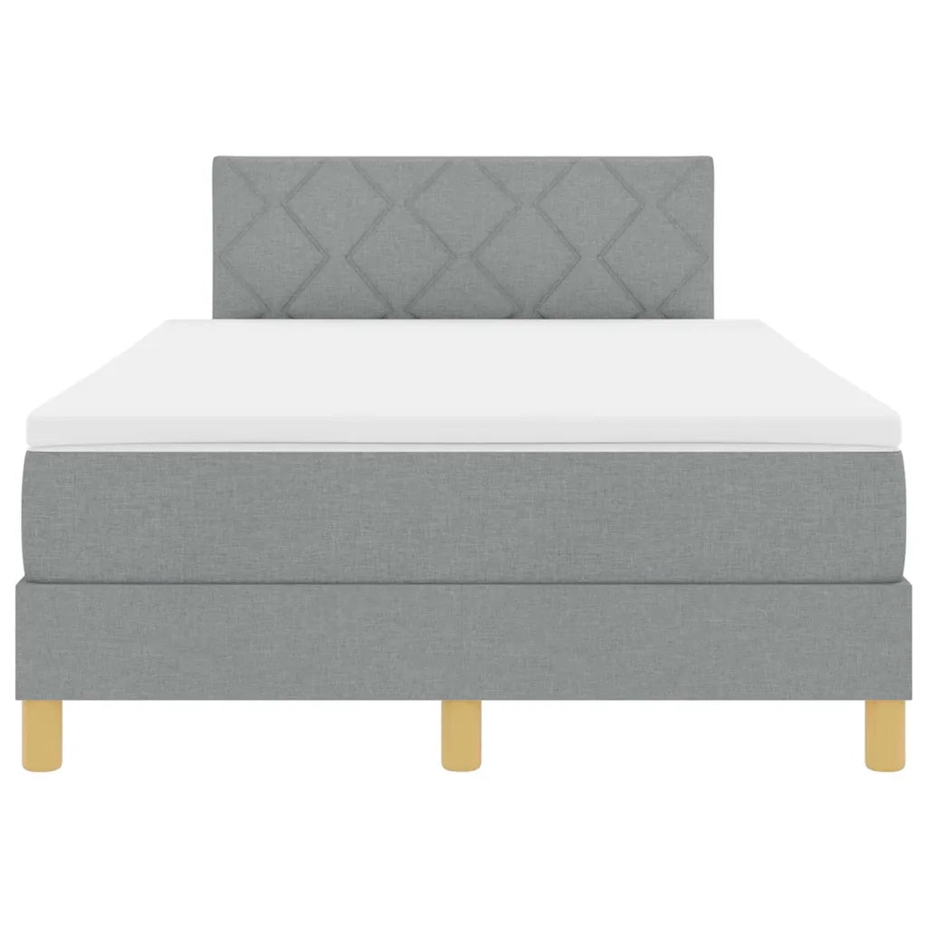 Letto a molle con cuscino Grigio chiaro 120 x 200 cm Tessuto 3338986