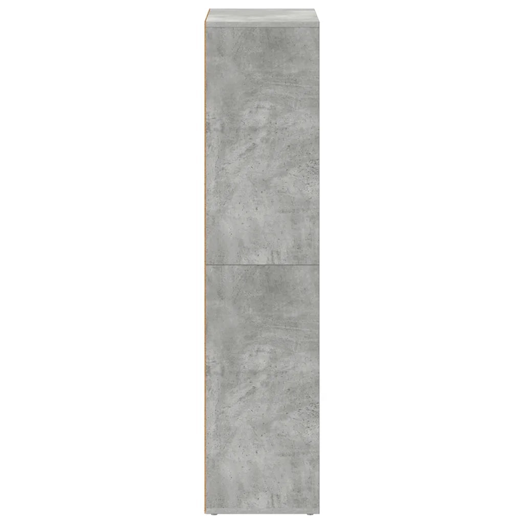 Credenza-Buffet Grigio Cemento 66x30x130 cm Legno Multistrato