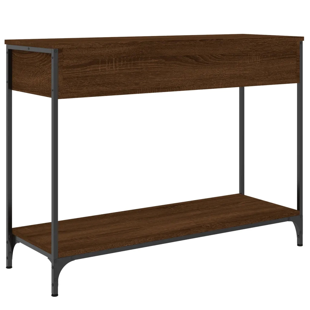 Tavolo Consolle Rovere Marrone 100x34,5x75 cm Legno Multistrato 834164