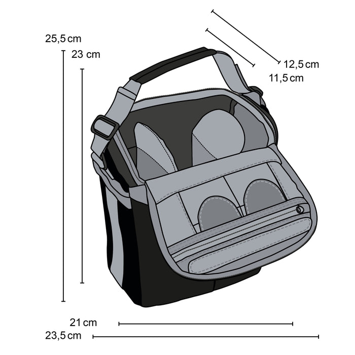Mantona Elements Outdoor Zaino nero 2in1 per fotocamera e trekking, borsa fotografica con scomparti imbottiti per DSLR, drone, con supporto treppiede e copertura antipioggia
