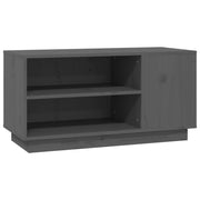 Mobile TV multimediale mensola TV credenza TV sala da pranzo soggiorno camera da letto 80 x 35 x 40,5 cm legno di pino massiccio grigio 02_0026278