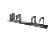 GANCIO APPENDISCOPA 2 POSTI ACCIAIO INOX