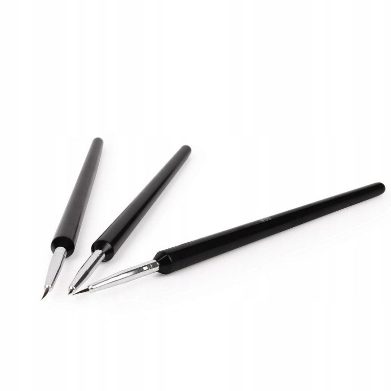 Set di 3 Pennelli per Decorazione Unghie – Precisione Ideale | Dimensioni: 9,6 cm x 0,2 cm