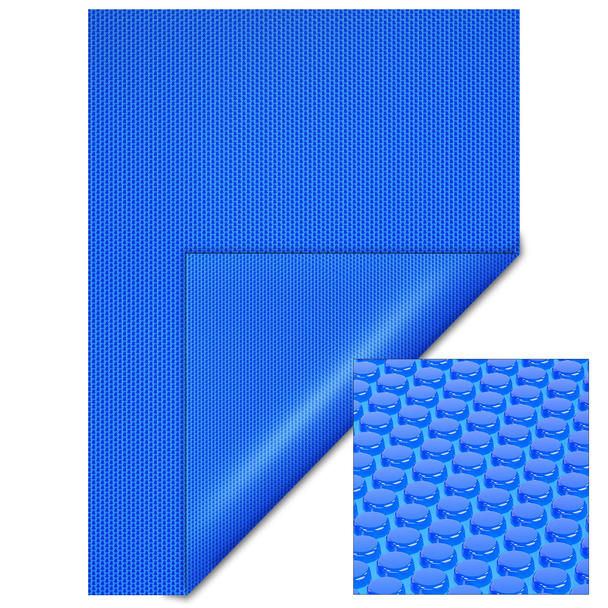 Copertura a bolle d'aria isotermica piscina rettangolare 4x6m blu 120µ