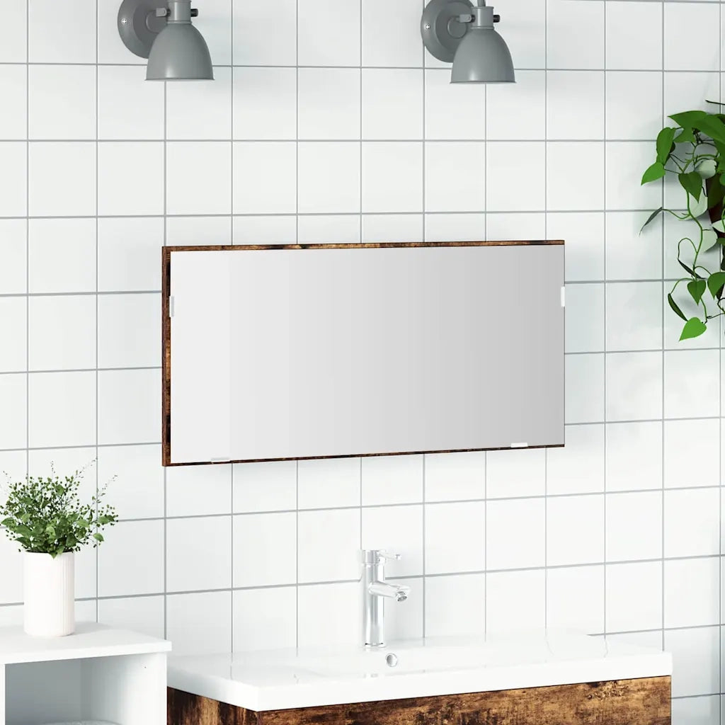 Specchio Marrone 80 x 37 cm Vetro e Legno Ingegnerizzato 863303