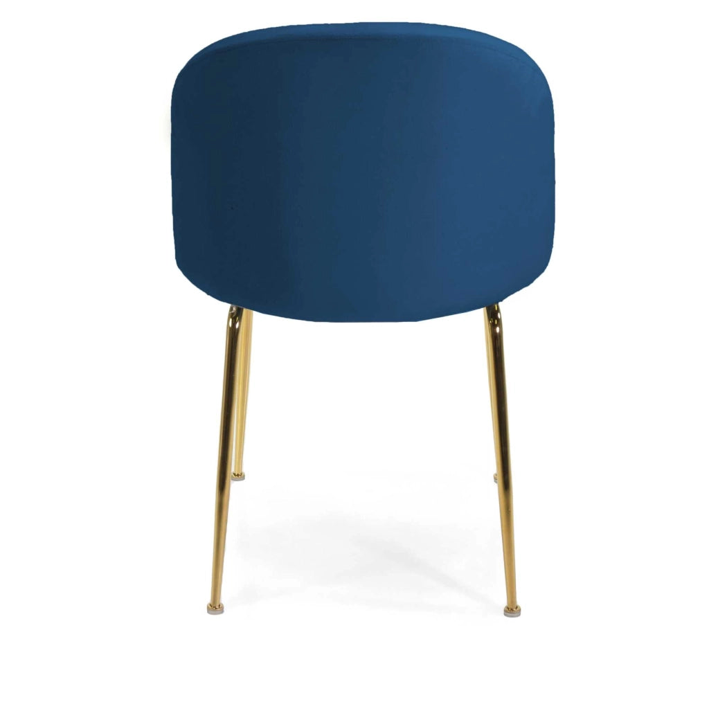 Sedia Sammi 50x57xh47/77,5 cm in Tessuto Velluto Blu/Oro