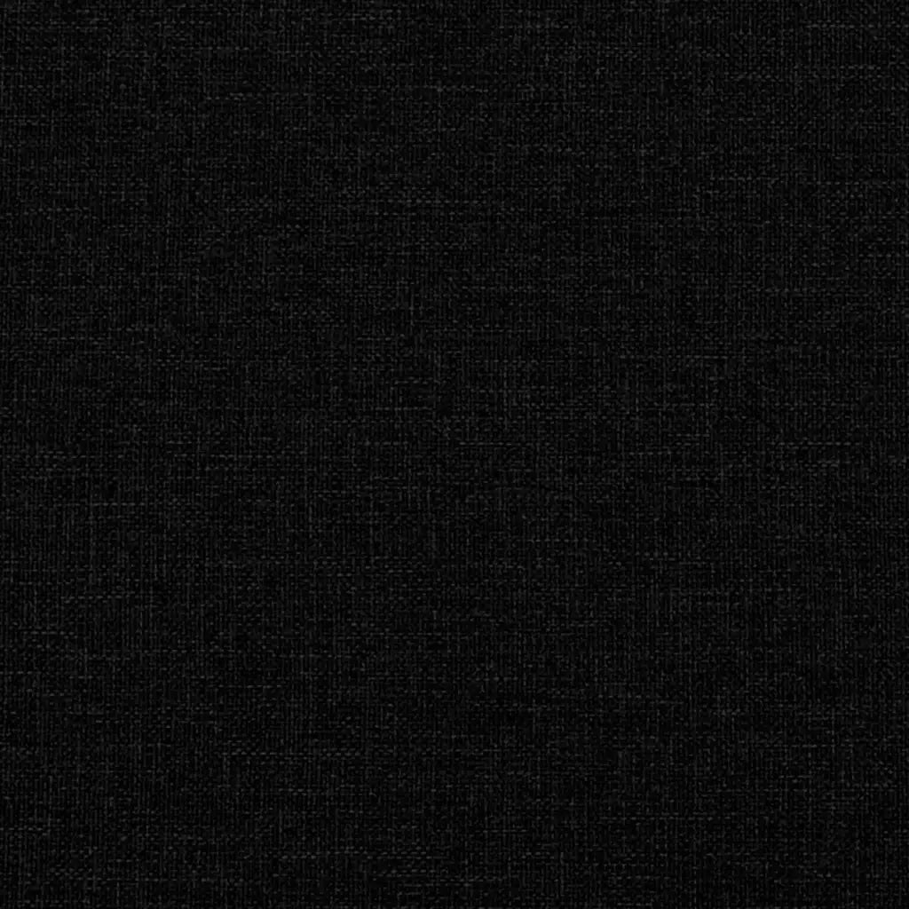 Sdraio con Cuscini Nero in Tessuto 379470