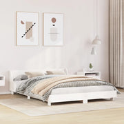 Letto senza Materasso-Struttura Letto Bianco 150x200 cm Legno Massello di Pino 659632