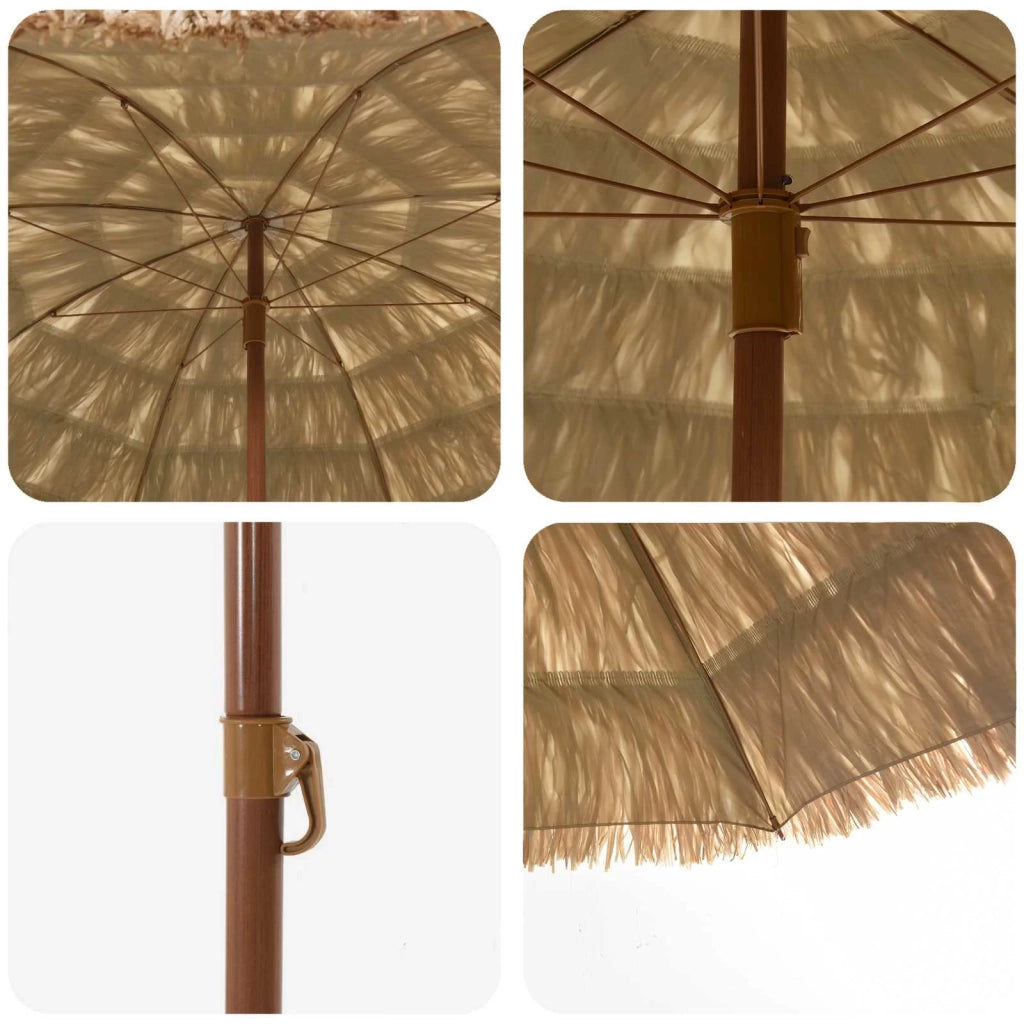 Ombrellone da Spiaggia Naturale 205 x 205 x 210 cm 42006677