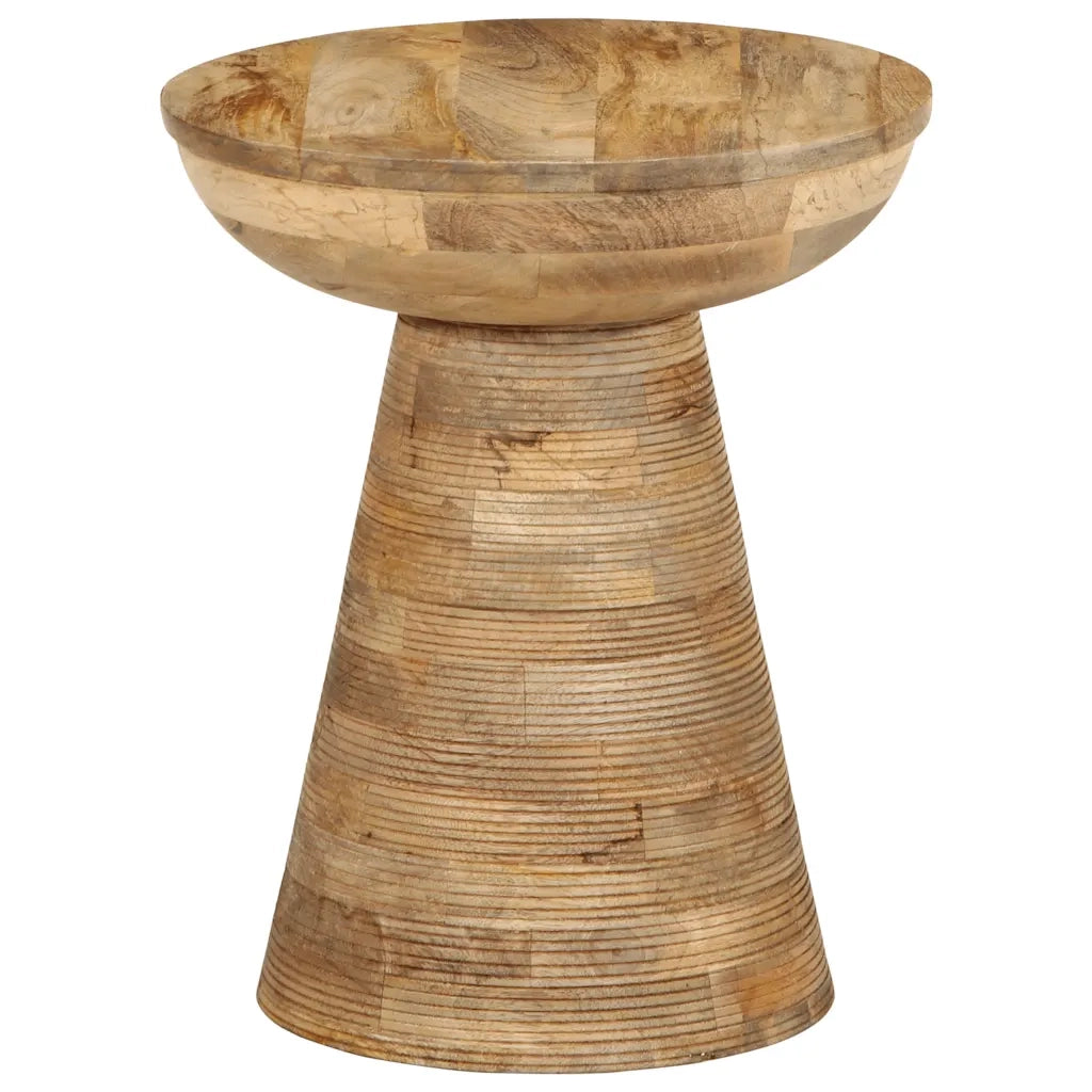 Tavolino da Salotto Ø37x45 cm in Legno Massello di Mango 4017538