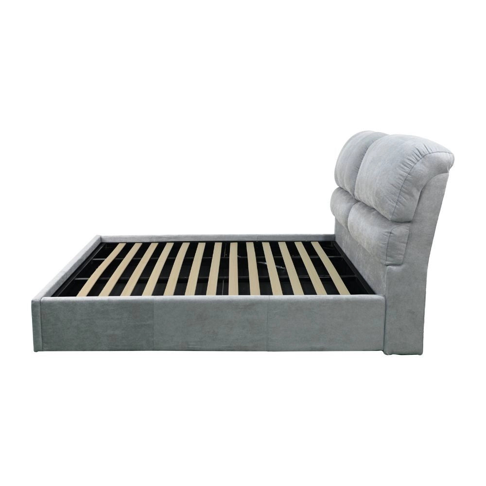 Letto matrimoniale Sofaback contenitore in tessuto Enjoy 20 light grey
