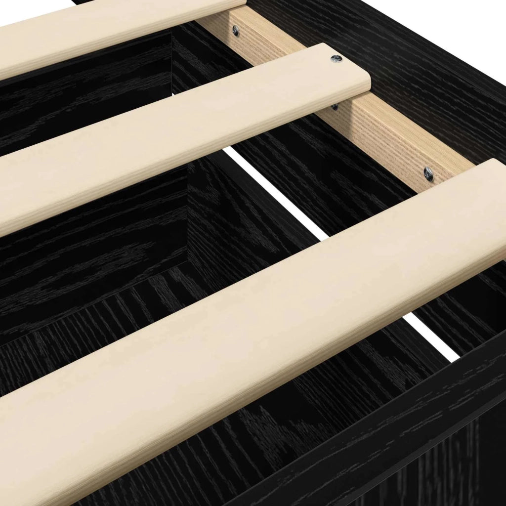 Telaio del letto con storage Rovere Nero 80 x 200 cm 3429515