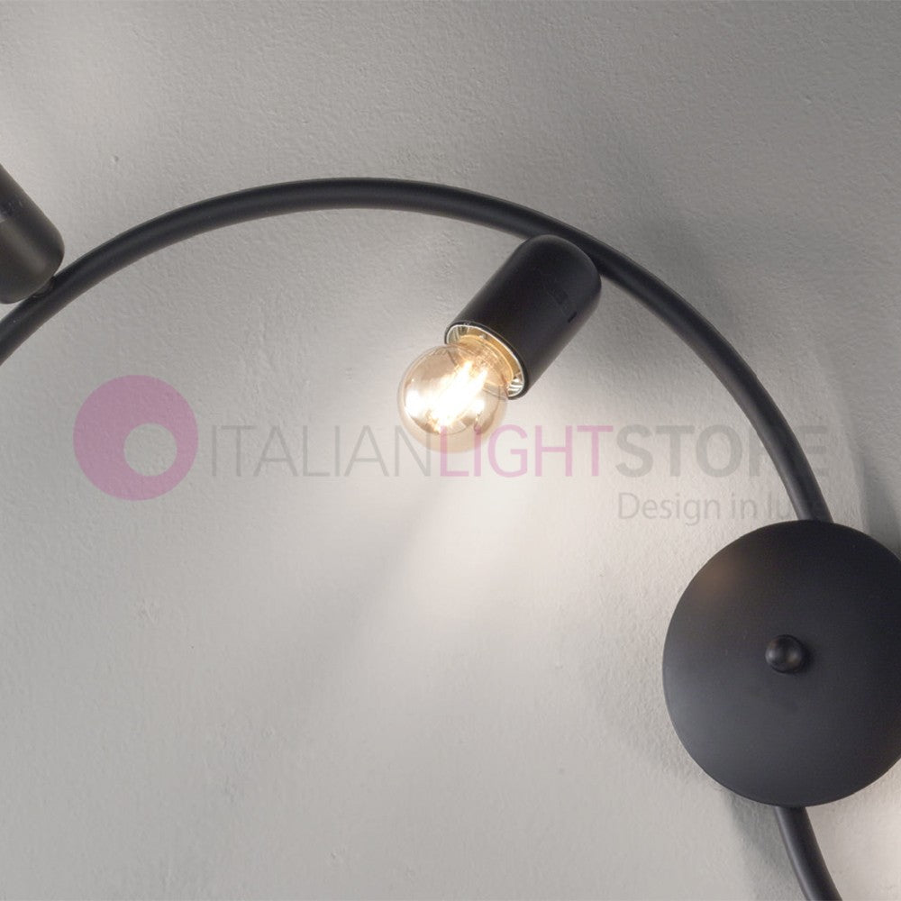 SNAKE Plafoniera a soffitto e parete 4 luci stile Industriale moderno