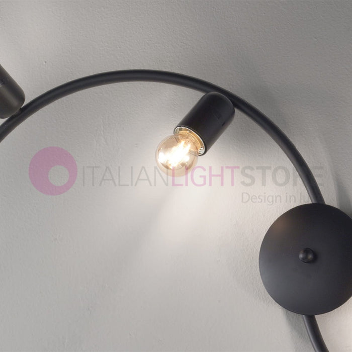 SNAKE Plafoniera a soffitto e parete 4 luci stile Industriale moderno