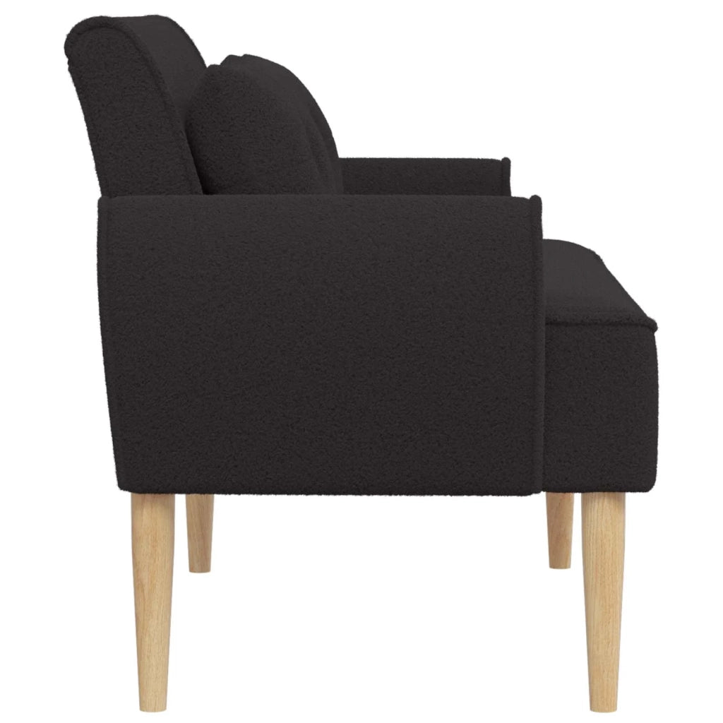 Loveseat con bottoni imbottiti Nero 117 x 67 x 77 cm Bouclé 42041826