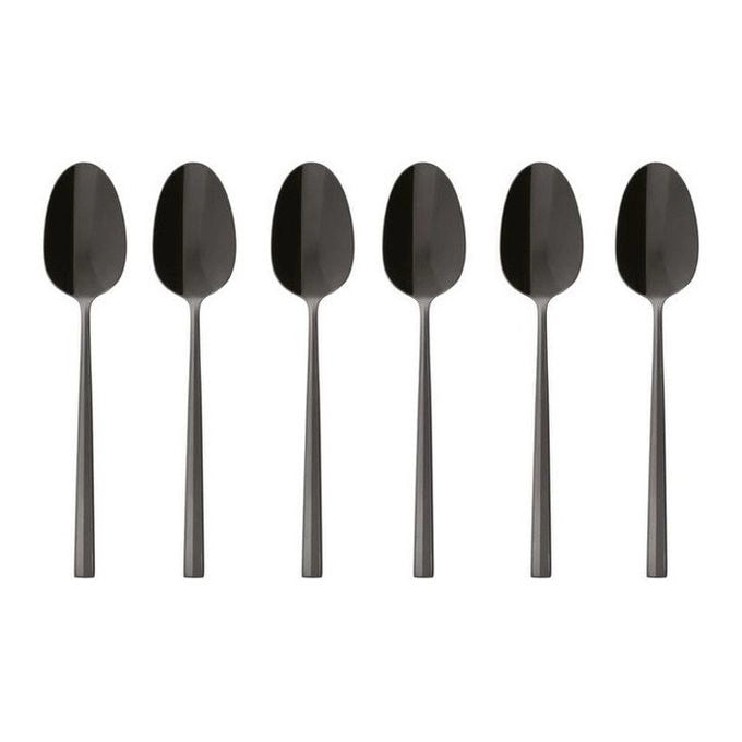 Sambonet 52762KA7 Rock Cucchiaino da caffe' espresso Acciaio Inox 18-10 PVD 2Black 6 pezzi colore Nero