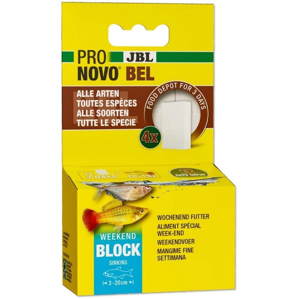 JBL ProNovo Bel WeekEnd 20g - blocco di mangime per tutti pesci d'acqua dolce