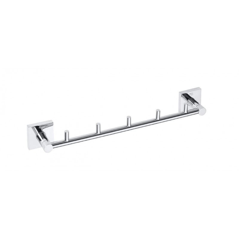 Gancio doccia BETA 5 ganci in ottone cromato 39,5cm x 5,5cm x 7cm