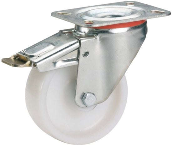 Veloce a due velocità in poliammide con rullo bloccante 80 x 30 mm / Piattaforma 100 x 85 mm