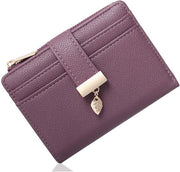 Portafoglio per donne piccolo - protezione RFID - materiale vegan - design compatto - 7 slot per carte