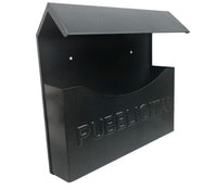 Cassetta Pubblicità 32x13x32 cm Artigian con Pensilina in Ferro Nero