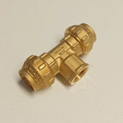 Raccordo f 25x3/4x25 tee t di giunzione in ottone tenuta o-ring ed ogiva in ottone