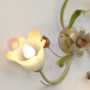 FLORA Plafoniera a 3 Luci in Ferro Decorato Stile Floreale