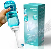 Bidet portatile con 500 ml con manopola e doppio getto - Confezione con sacchetto di trasporto - Bottiglia per l'igiene intima - Bidet femminile per il bagno