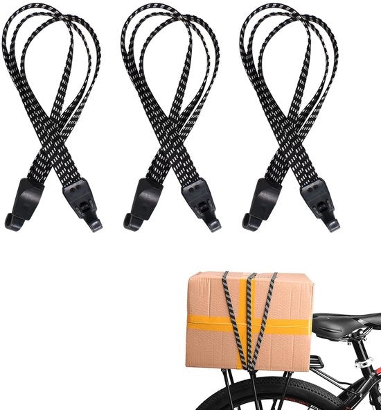 Set di 3 cinture da bagagliazzo per motocicli, cinture da bagagliazzo 3 in 1, cinture elastiche da bagagliazzo, cinture da bagagliazzo adattabili, compatibili con zaini, motocicli e accessori da viaggio.