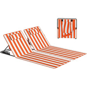 Lettino Pieghevole ¨C zephmum ¨C Arancione, Regolabile, 2 Pezzi