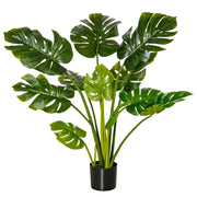 Pianta artificiale, pianta d'appartamento decorativa, 110 cm in vaso di plastica, facile da curare, per uso interno ed esterno.