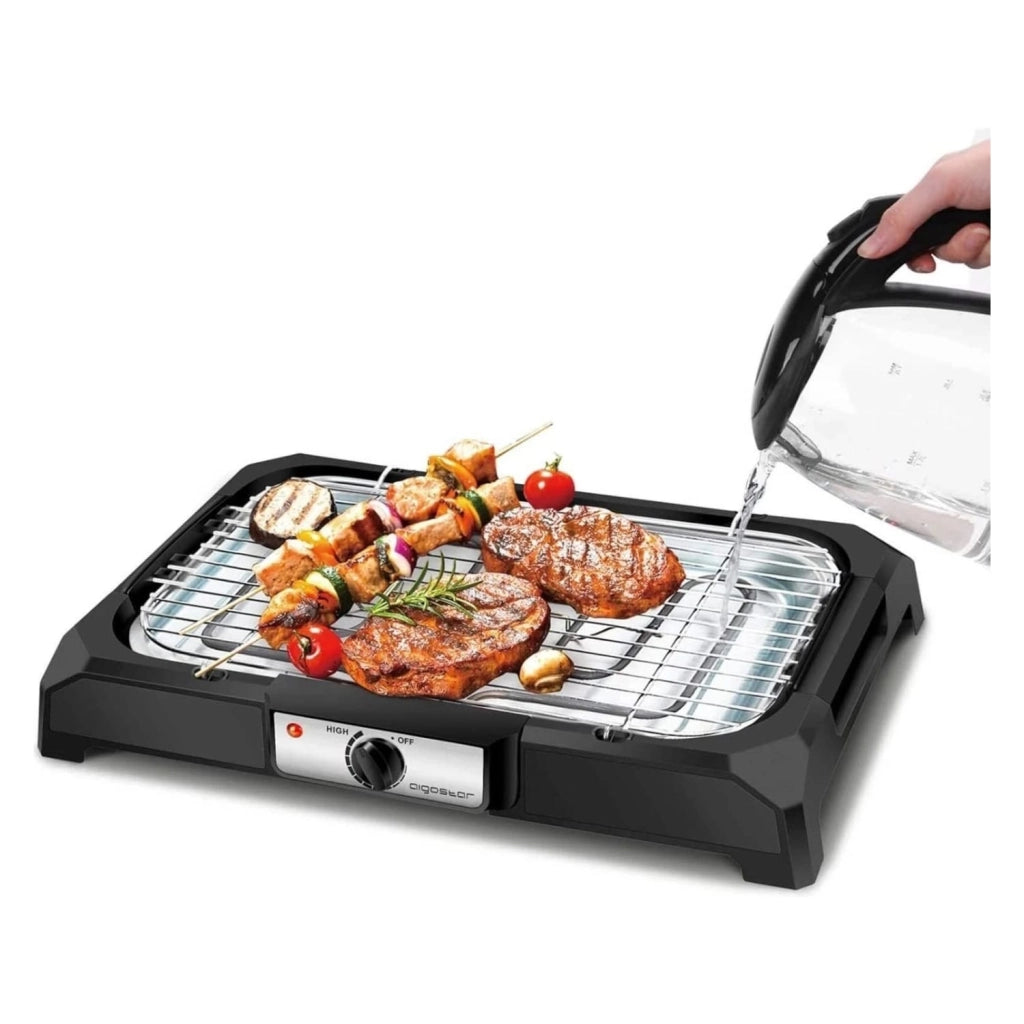 GRIGLIA ELETTRICA BBQ DA TAVOLO SENZA FUMO ANTIADERENTE 2000W AIGOSTAR LAVA