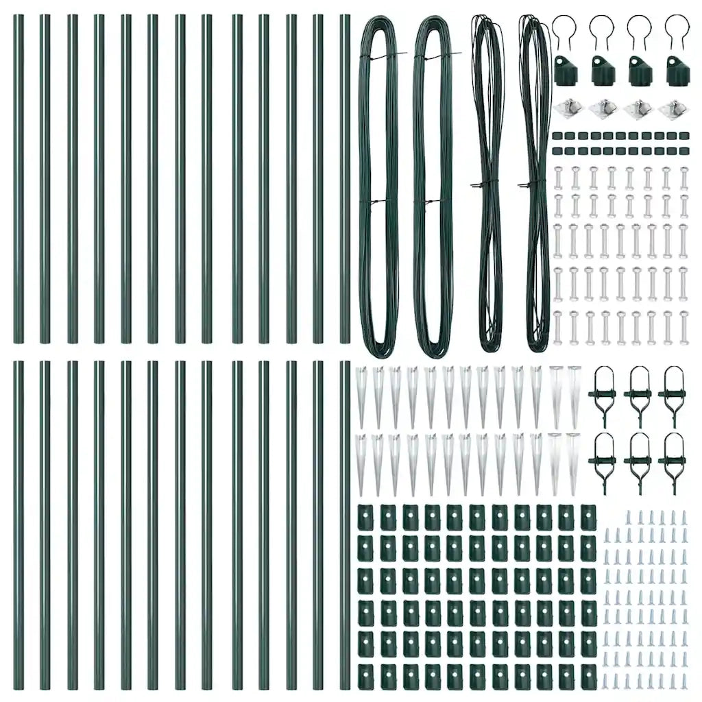 Palo della recinzione 26 pcs Grigio 3,2 x 3,2 x 145 cm 3350169