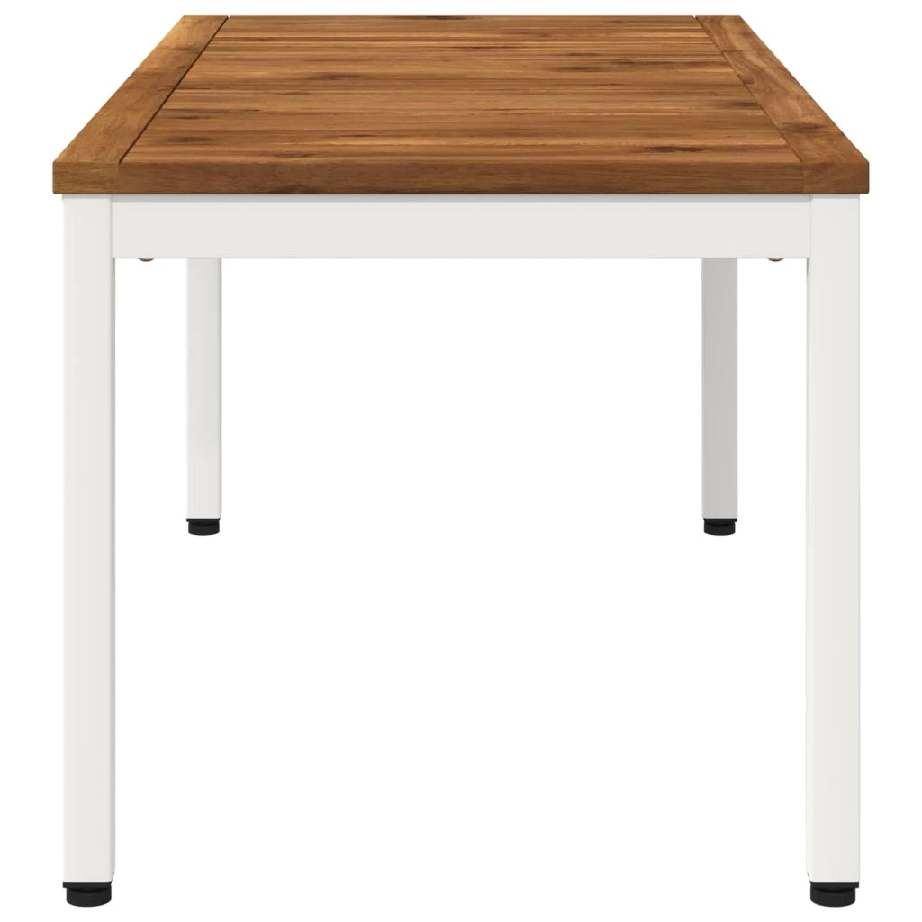 Tavolino da salotto Naturale e Bianco 50 x 100,5 x 45 cm 901284