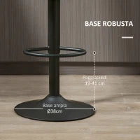 Set 2 Sgabelli da Bar Girevoli con Poggiapiedi e Altezza Regolabile, 35x36x64-85cm, Marrone