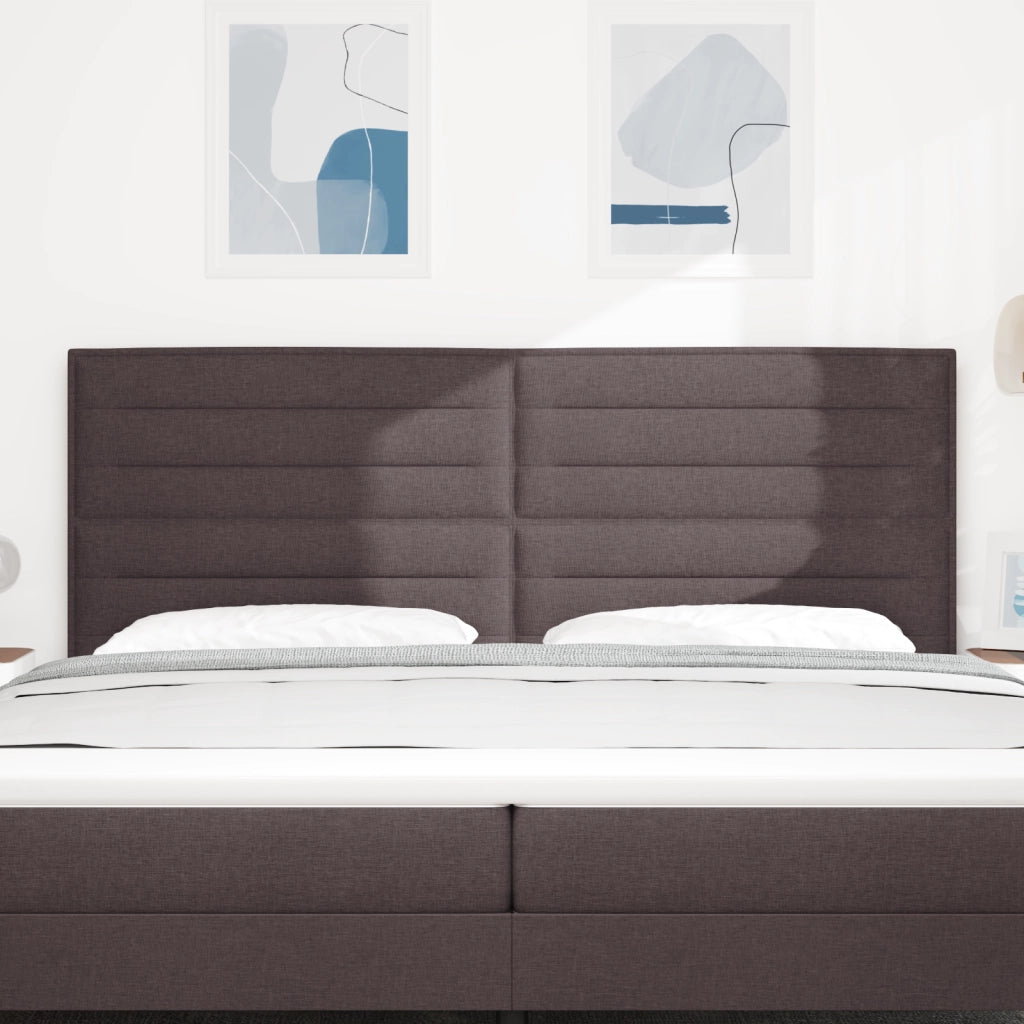 Testata LED Design Linee Marrone Scuro 100 cm Tessuto