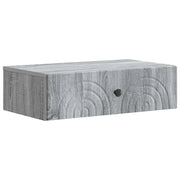 Tavolino da Parete Laterale Grigio Sonoma 59 x 34,5 x 17 cm