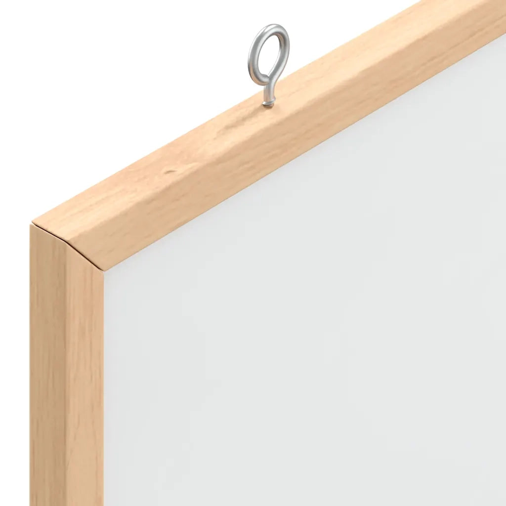 Lavagna Bianca Magnetica con Cornice in Legno di Pino 60x55 cm