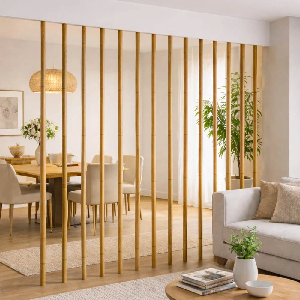 Canne in vero legno di bambu alte 210 cm con diametro di 2,8 cm - Set da 10