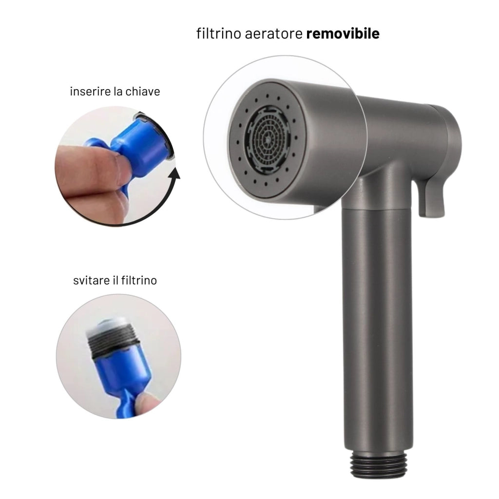 Idroscopino wc doccetta ottone portatile shutoff monogetto con leva ogomondo kit *** finitura- canna di fucile tondo,...