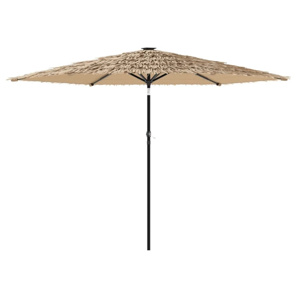 Ombrellone da giardino inclinabile con illuminazione a LED 288 x 288 x 225 cm protezione solare finitura moderna in poliestere marrone 02_0056415