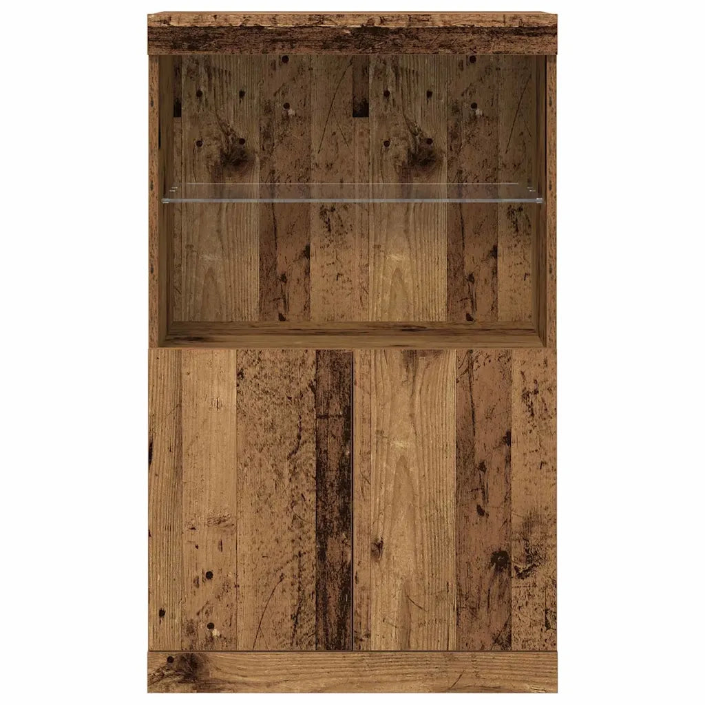Credenza | Madia LED Marrone 60 x 37 x 100 cm Legno multistrato