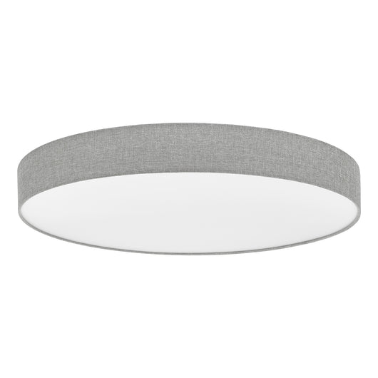 Plafoniera Moderna Romao Acciaio Bianco Luce Led Integrato 54W