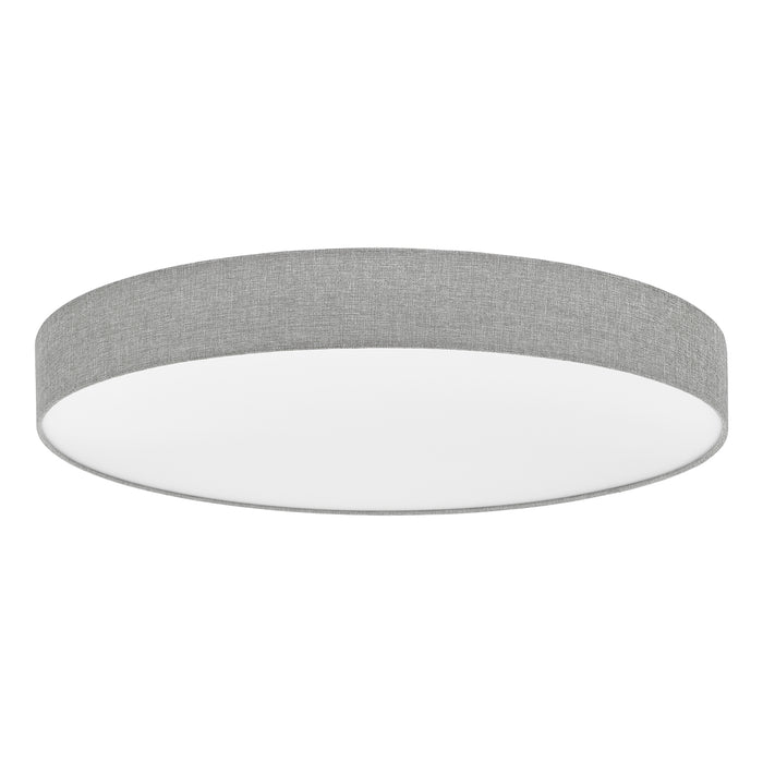 Plafoniera Moderna Romao Acciaio Bianco Luce Led Integrato 54W