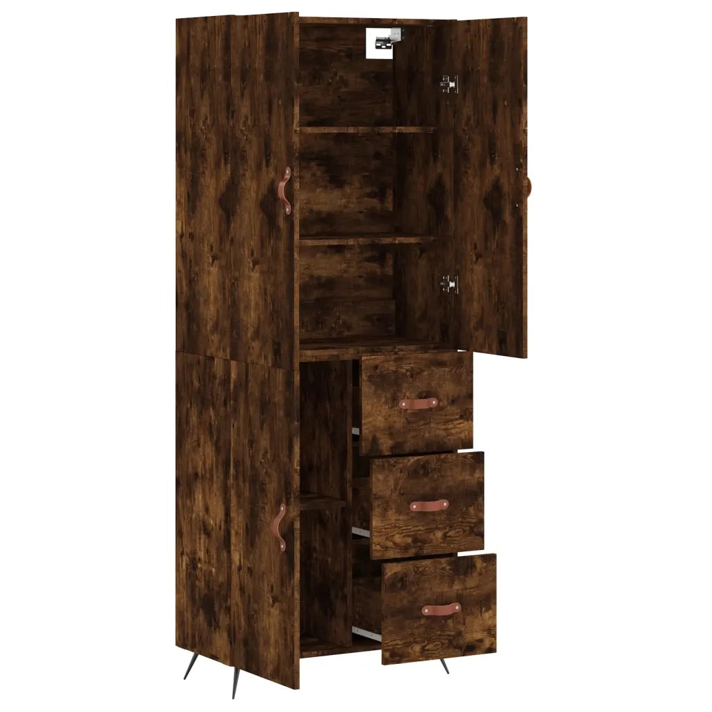 Credenza Rovere Fumo  69,5x34x180 cm in Legno Multistrato 3195880