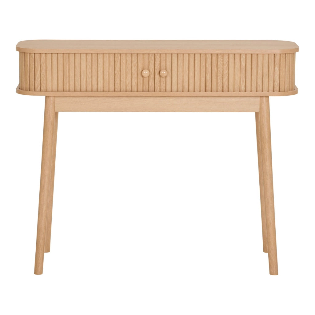 Tavolo Consolle Nikko, Marrone, MDF, 100x30x80,5 cm