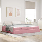 Struttura letto con materasso con materasso 2 pcs Rosa Velluto 3399587