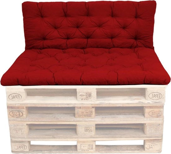 Sedile in Pallet per Esterni e Interni, Cuscino di Supporto 120 x 80 cm, Cuscino di Pallet 120 x 60 cm
