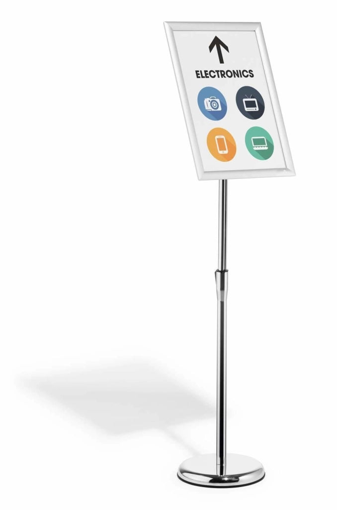 Durable 479923 stand informativo e supporto per brochure A3 Alluminio, Plastica, Acciaio Argento
