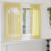 Tende in Voile con Tasche per Aste 2 pz Giallo 4102226